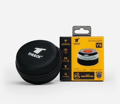 Luz Baliza de emergencia con geolocalización, conectada IoT, certificada por la DGT. Incluye funda protectora
